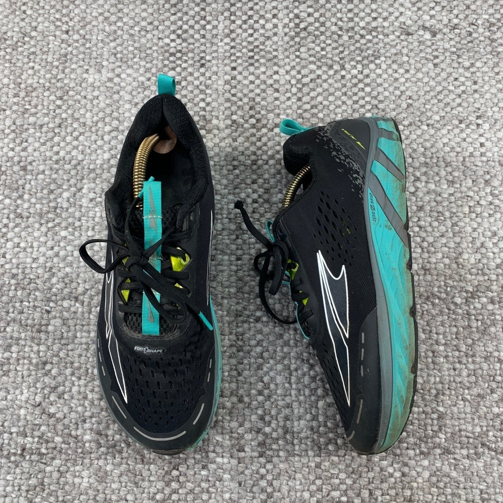 Altra Torin 4 Plush Running Shoes Womens 8.5 Black Teal ALW1937F-035 Zero Drop